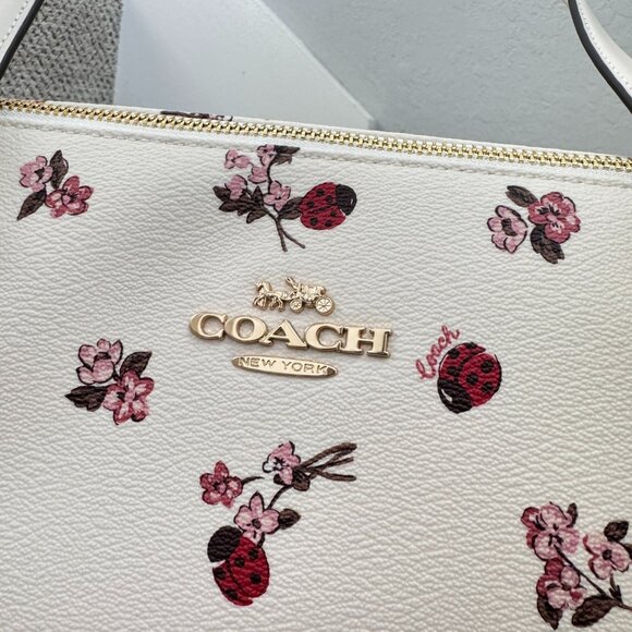 coach Gallery Tote Bag With Ladybug Floral Print cu271 - Picture 5 of 8